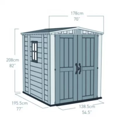 Сарай пластиковый FACTOR 6x6_1