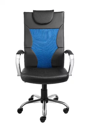 Кресло для руководителя AV 134 Черно-синее_2