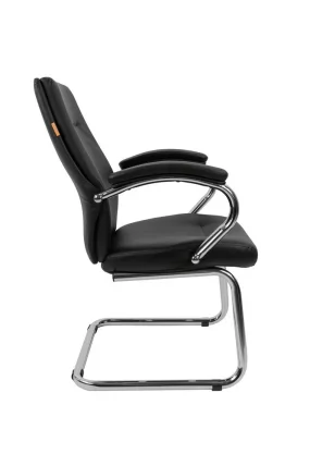 Кресло для посетителя CHAIRMAN 495 экокожа Черный_2