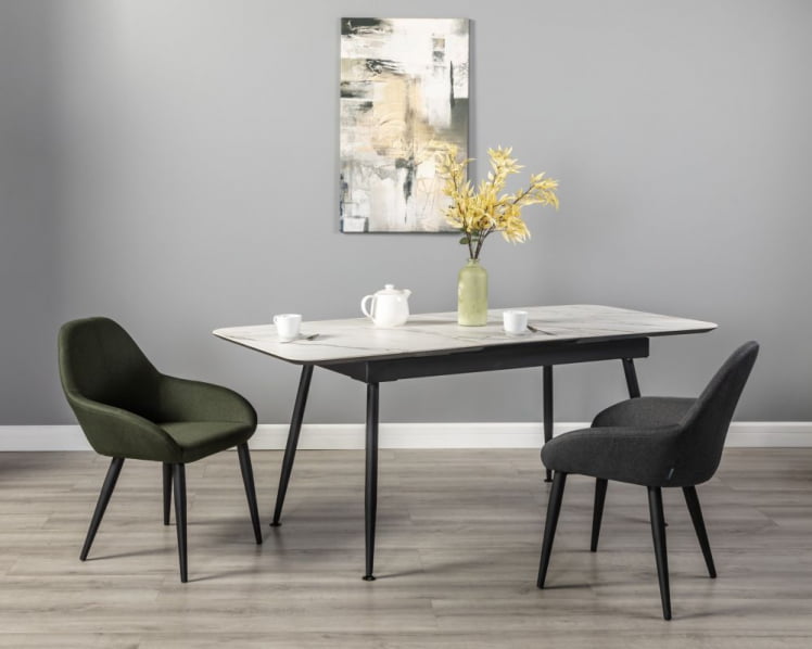 Стол Месси раздвиж. 120-160 Светлый мрамор/Бабочка_12