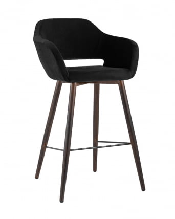 Стул барный Саймон Б велюр Черный_0
