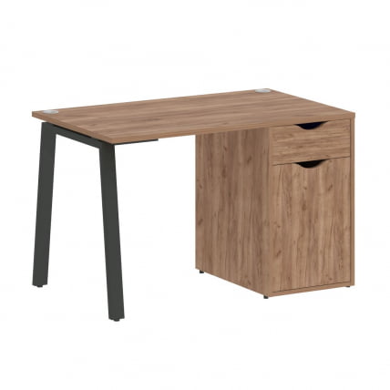 Стол письменный HOME OFFICE VR.SP-3-118.1.A Дуб Табак/Антрацит металл_0
