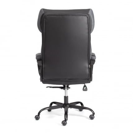 Кресло руководителя Duke metal BL кож/зам/ткань, черный/серый, 36-6/12_4