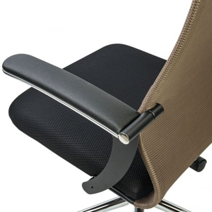 Кресло руководителя BRABIX PREMIUM Ultimate EX-801 хром Черное/коричневое_9