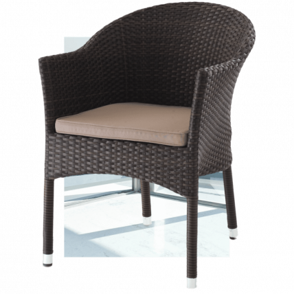 Плетеное кресло AFM-353BL Brown + подушка_0