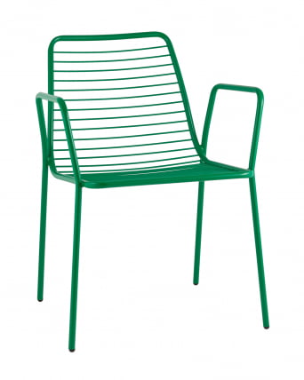 Стул Дели с подлокотниками металл Зеленый_0
