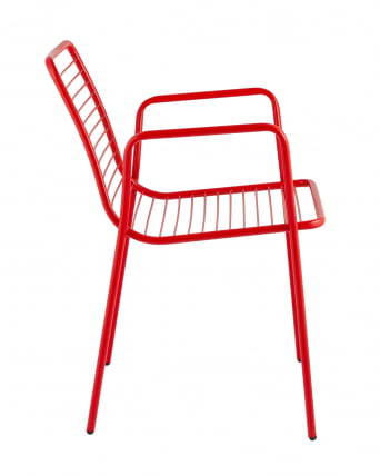 Стул Дели с подлокотниками металл Красный_2