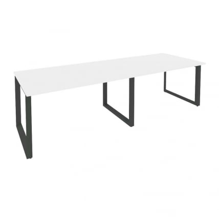 Стол переговорный (2 столешницы) ONIX O.MO-PRG-2.3 Белый Бриллиант/Антрацит_0
