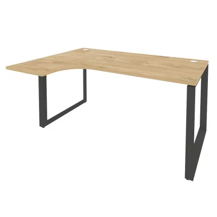 Стол эргономичный левый на О-образном м/к ONIX O.MO-SA-4L Тиквуд Светлый/Антрацит_0