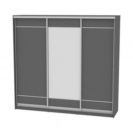 Шкаф-купе Б-220х235х60-3(Графит-Д7Д8Д7) / B-220х235х60-3(Графит-D7D8D7)_0