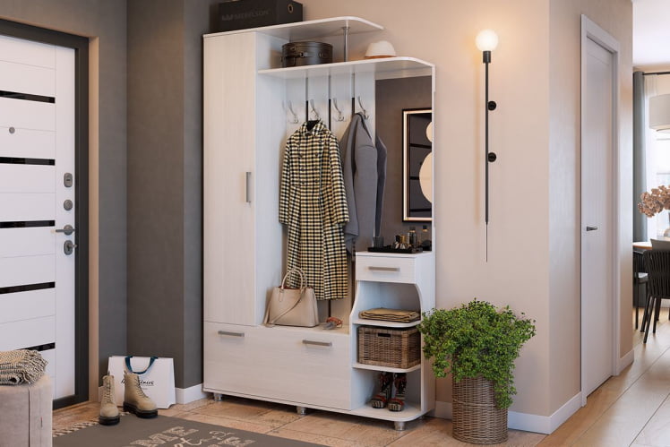 Прихожая Барселона-1 PR-0016 белый рамух_1