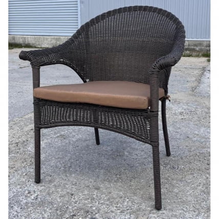 Плетеное кресло LV-140B Brown с подушкой в комплекте_2