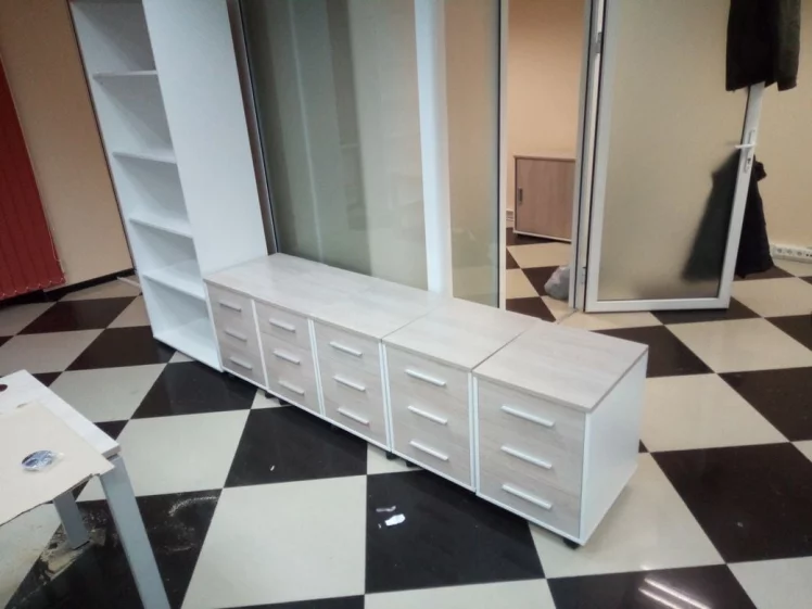 Тумба подкатная Deka 9.05.01 Дуб Сантана светлый/Белый_16