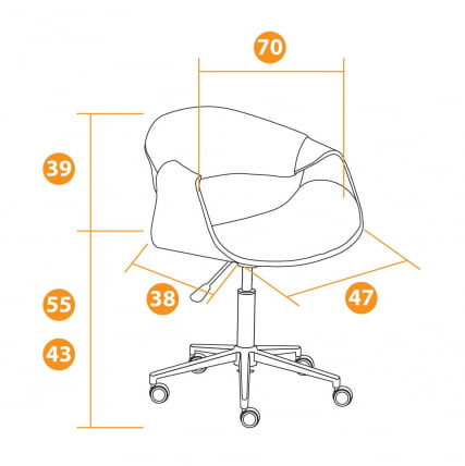 Кресло BEND орех, кож/зам черный_7