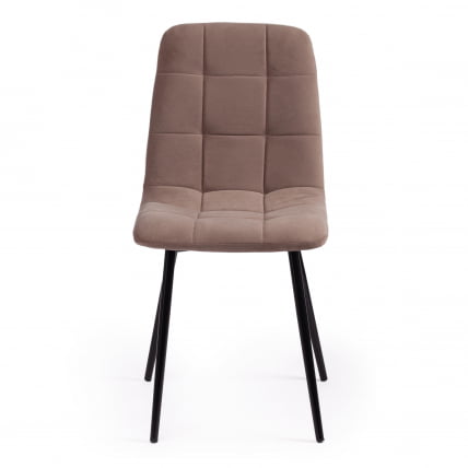 Стул CHILLY MAX Велюр/металл , 45 х 54 х 90 см , серо-бежевый 08/черный_3