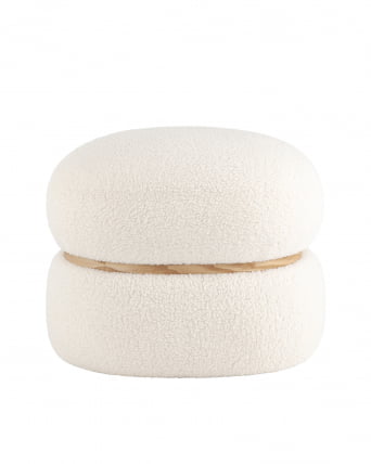 Пуф Полли L Тедди белый_0