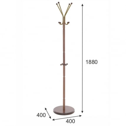 Вешалка напольная В 33Н Средне-коричневый_4