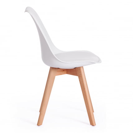 Стул TULIP (mod. 73) / 1 шт. в упаковке дерево/пластик/ПУ, 48.5*52.5*83cм, белый_1