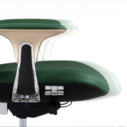 Эргономичное компьютерное кресло руководителя Eureka OC21 Paulo (Nappa кожа), зеленое_8