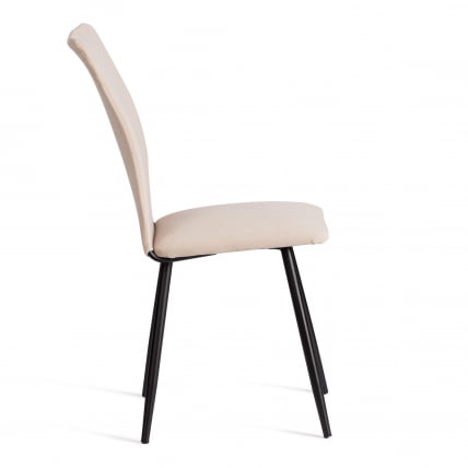 Стул обеденный La Rousse NEW, велюр, бежевый/черный, 7, 45x55x93 см_1