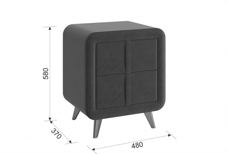 Тумба прикроватная Софи 2 ТМ-001.2 сосна (велюр) / TM-001.2_1