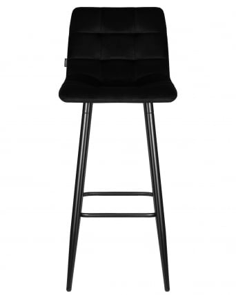 Стул барный DOBRIN NICOLE (черные матовые ножки, черный велюр (108-77))_5