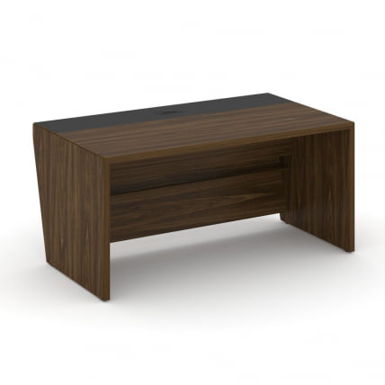 Стол руководителя прямой без тумбы Corner COR.SR-16 Орех Лоренцо Графит_1