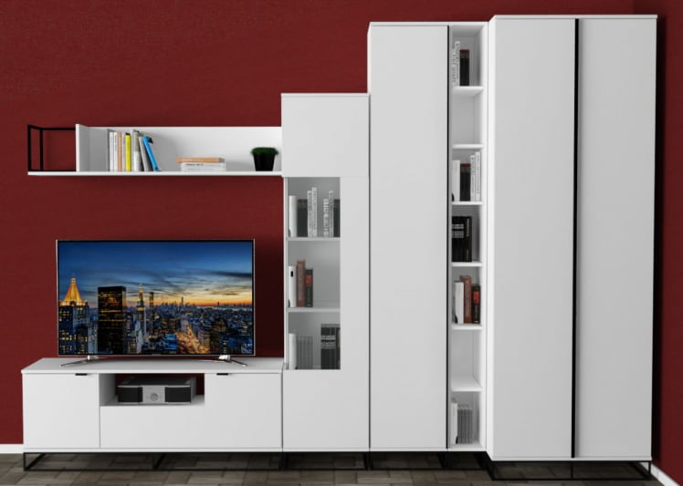 Полка навесная City средняя белый_3