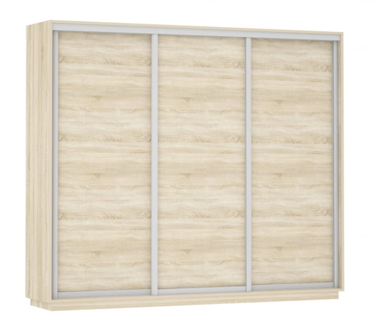 Шкаф-купе трехдверный Экспресс Трио Элемент 2400х2400h Дуб сонома_0