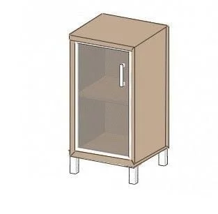 Стеллаж стекло тонированное В411.5 R Дуб девон_0