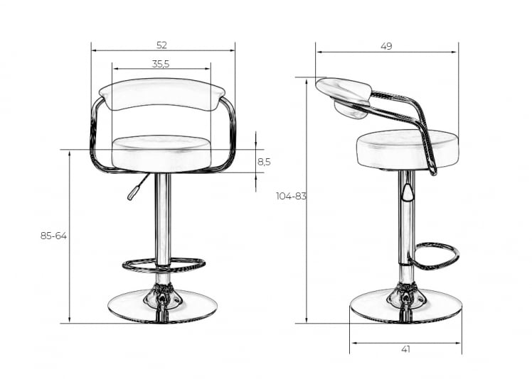 Стул барный DOBRIN MARTA Белый_7