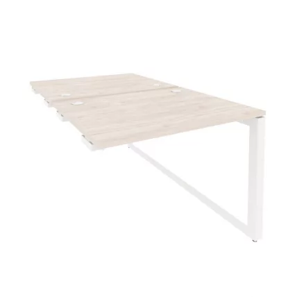 Стол-приставка двойной на О-образном м/к к опорым элем. ONIX O.MO-D.SPR-1.8 Денвер Светлый/Белый_0