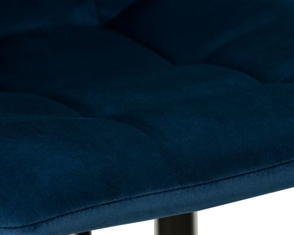 Стул барный ДОБРИН НИCОЛЕ (черные матовые ножки, темно-синий велюр (108-95)) 2 шт / DOBRIN NICOLE_8