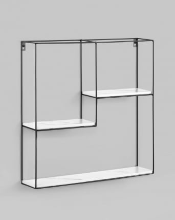 Полка Square черная Черный мрамор_2