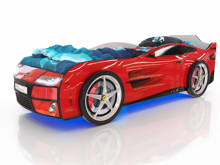 Кровать-машина Kiddy Красный_0