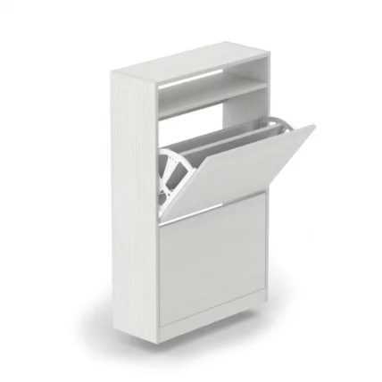 Тумба для обуви 2-х уровневая Выбеленное дерево_1