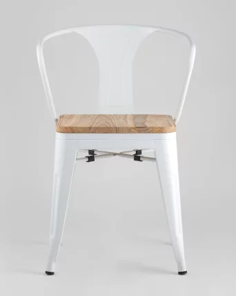 Стул с подлокотниками ТОЛИКС АРМ ВООД Белый / TOLIX ARM WOOD_2