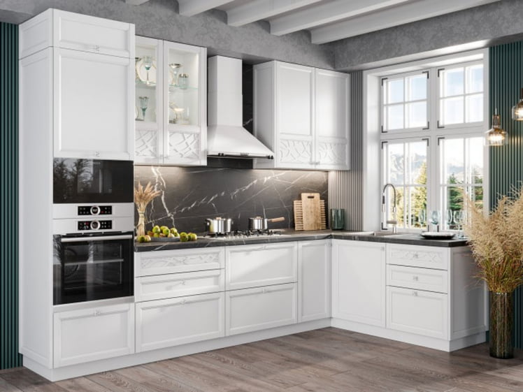 Тумба кухонная 200 бутылочница Джулия ЛД 284.100.000.002 Белый_2