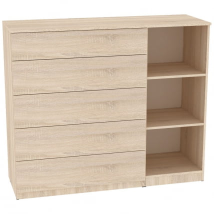 Комод Калисто(K39)1147х1352х468PUSHtoOPEN(ДСС-Белый)_1