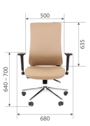 Офисное кресло CХАИРМАН 500 ЛЮКС (ЛУКС) ЭКО Б/П экокожа Бежевый / CHAIRMAN (LUX)_12