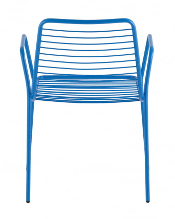 Стул Дели с подлокотниками металл Голубой_3