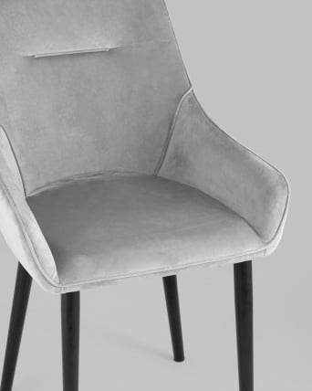 Стул Джоан велюр Светло-серый_7