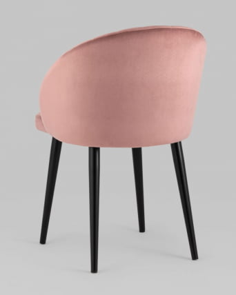 Стул с подлокотниками Брюссель велюр Пыльно-розовый_5