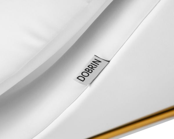 Кресло дизайнерское DOBRIN EMILY (белый винил YP17, золотое основание) 2 шт_6