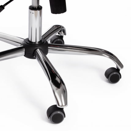 Кресло BERGAMO хром (22) кож/зам, черный, 36-6_15