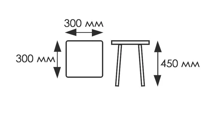 Табурет ЛДСП Орех Ноги Орех КОМПЛЕКТ 2 шт._1