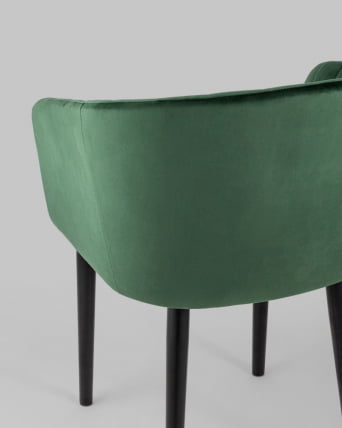 Стул с подлокотниками Нейтон велюр Зеленый_6