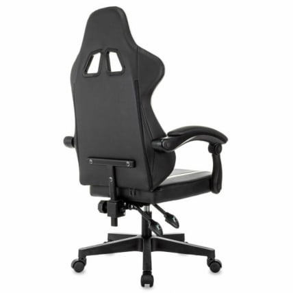 Кресло компьютерное BRABIX Shooter GM-123, 2 подушки, экокожа, черное/белое_6