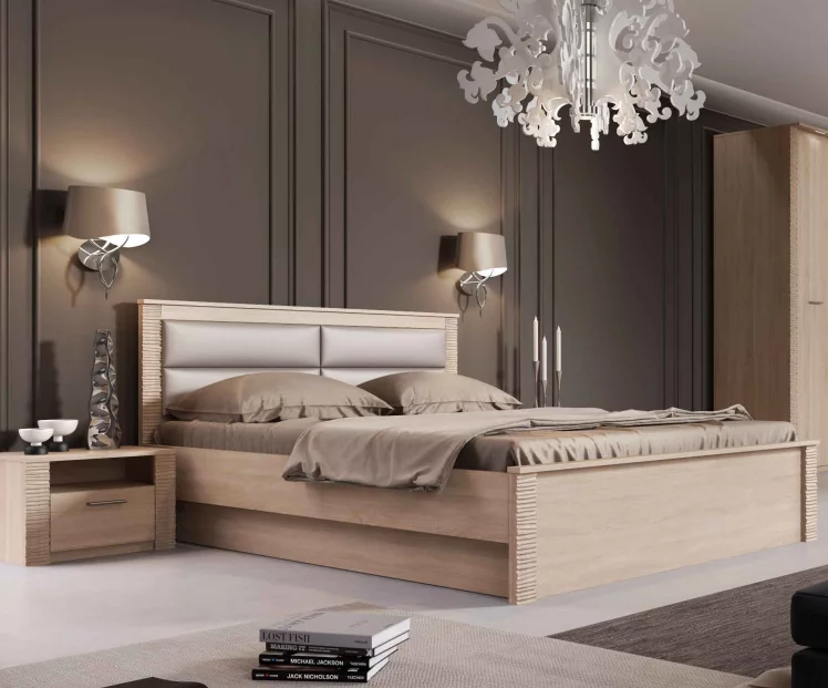 Кровать подъемная 1600 Элана №2 Дуб сонома/Ель карпатская_1