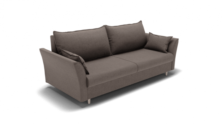 Диван Барселона-1 независимый пружинный блок (ЗР) Цвет фасада: Серо коричневый; Тип: Прямой; Материал фасада: Металл/Велюр_0